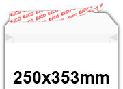 carta Busta 250x353mm, cartonata, 300gr/mq BIANCO, non internografata, altezza pattella 54mm, chiusura a strip autoadesivo sul lato corto, senza finiestra. Prodotto originale Svizzero. MADE IN SWITZERLAND.