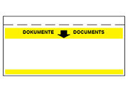carta Tasca per documenti, 235x120mm, GIALLO Chiusura autoadesiva e striscia staccabile. Prodotto originale Svizzero. MADE IN SWITZERLAND ELO29003.00