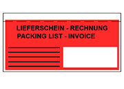 carta Tasca per documenti. 235x120mm. ROSSO Busta fattura, finestra a destra, chiusura autoadesiva e striscia staccabile. Prodotto originale Svizzero. MADE IN SWITZERLAND ELO29033.80