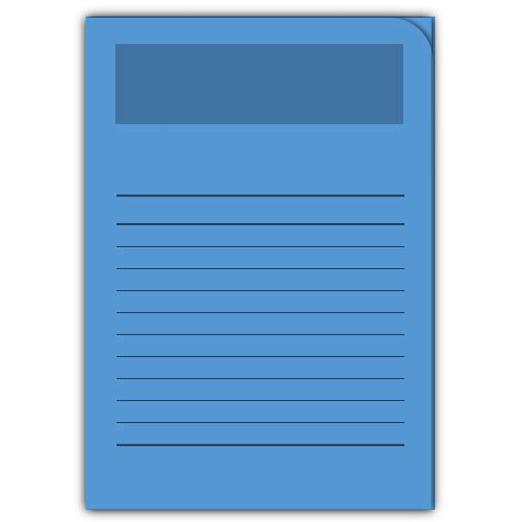 carta Ordo Volumino BLU INTENSO, 120gr-mq Dimensioni: 231x313mm. Con finestra 180x50mm, frontale con rigature, disponibile in 5 colori. Prodotto originale svizzero. MADE IN SWITZERLAND.