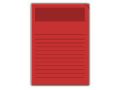 carta Ordo Volumino ROSSO INTENSO, 120gr-mq Dimensioni: 231x313mm. Con finestra 180x50mm, frontale con rigature, disponibile in 5 colori. Prodotto originale svizzero. MADE IN SWITZERLAND ELO29465.92