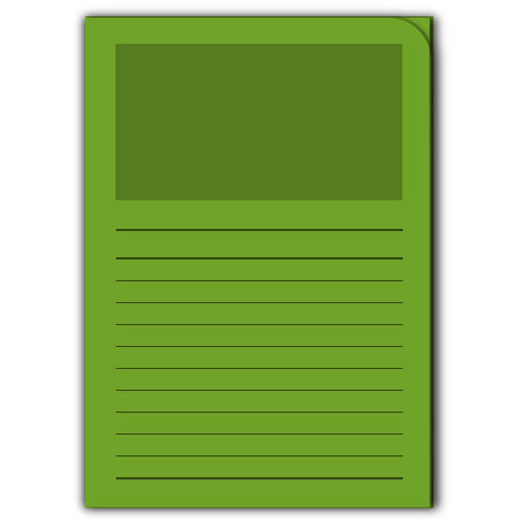 carta Ordo Classico VERDE INTENSO, 120gr-mq Dimensioni: 220x310mm. Con finestra 180x100mm, frontale con rigature, disponibile in 16 colori. Prodotto originale svizzero. MADE IN SWITZERLAND.