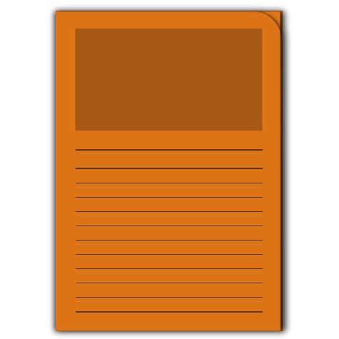 carta Ordo Classico ARANCIO, 120gr-mq Dimensioni: 220x310mm. Con finestra 180x100mm, frontale con rigature, disponibile in 16 colori. Prodotto originale svizzero. MADE IN SWITZERLAND.