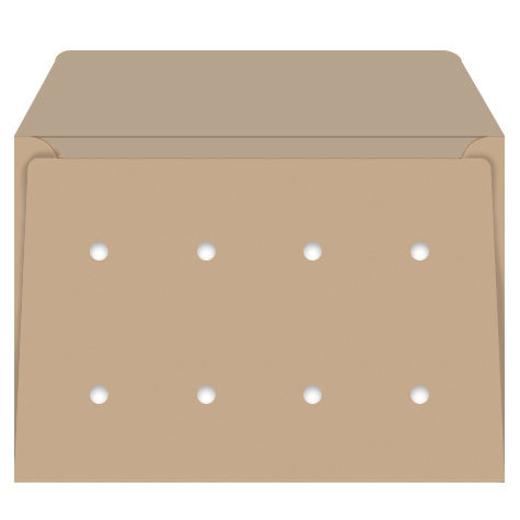 carta Busta 324x229mm, Brown Kraft, 120gr-mq CAMOSCIO KRAFT, scritta nera -Posta interna-, non internografata, altezza pattella 57mm, 8 fori. Prodotto originale Svizzero. MADE IN SWITZERLAND.