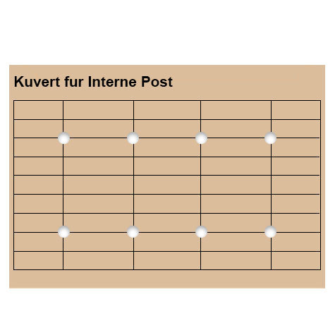 carta Busta 324x229mm, Brown Kraft, 120gr-mq CAMOSCIO KRAFT, scritta nera -Posta interna-, non internografata, altezza pattella 57mm, 8 fori. Prodotto originale Svizzero. MADE IN SWITZERLAND.