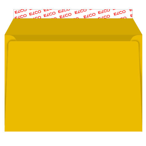 carta Busta 162x114mm, 100gr-mq, GIALLO ORO Serie Color, altezza pattella 35mm, chiusura in strip autoadesiva, senza finiestra. Prodotto originale Svizzero. MADE IN SWITZERLAND.