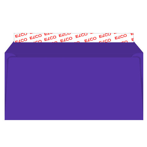 carta Busta 229x114mm, 100gr-mq, VIOLA Serie Color, altezza pattella 38mm, chiusura in strip autoadesiva, senza finiestra. Prodotto originale Svizzero. MADE IN SWITZERLAND.