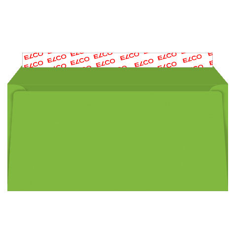 carta Busta 229x114mm, 100gr-mq, VERDE Serie Color, altezza pattella 38mm, chiusura in strip autoadesiva, senza finiestra. Prodotto originale Svizzero. MADE IN SWITZERLAND.