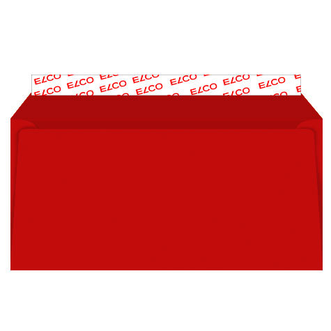 carta Busta 229x114mm, 100gr-mq, ROSSO Serie Color, altezza pattella 38mm, chiusura in strip autoadesiva, senza finiestra. Prodotto originale Svizzero. MADE IN SWITZERLAND.