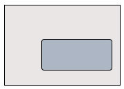 carta Busta con finestra 162x114mm, Sycling, 100gr/mq GRIGIO, 100% carta riciclata, internografata (ELCO sycling), altezza pattella 33mm, chiusura a strip autoadesivo, Fnestra a destra 100x45mm: 21mm dal basso, 12mm da destra. Prodotto originale Svizzero. MADE IN SWITZERLAND.