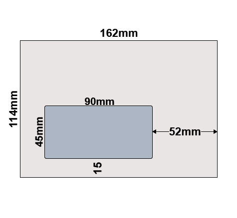 carta Busta con finestra 162x114mm, Premium, 80gr-mq BIANCO EXTRA, internografata, altezza pattella 33mm, chiusura a strip autoadesivo, Finestra a sinistra 90x45mm: 15mm dal basso, 52mm da destra. Prodotto originale Svizzero. MADE IN SWITZERLAND.