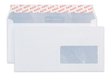 carta Busta con finestra.229x114mm. Premium. 80gr-mq BIANCO EXTRA, internografata, altezza pattella 33mm, chiusura a strip autoadesivo, Finestra a destra 100x45mm: 21mm dal basso, 12mm da destra. Prodotto originale Svizzero. MADE IN SWITZERLAND.