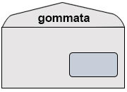carta Busta con finestra 229x114mm. Premium. 80gr/mq BIANCO EXTRA, internografata, altezza pattella 46mm, chiusura GOMMATA, Finestra a destra 100x45mm: 21mm dal basso, 12mm da destra. Prodotto originale Svizzero. MADE IN SWITZERLAND.