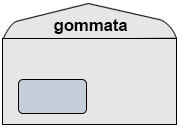 carta Busta con finestra 229x114mm. Premium. 80gr-mq BIANCO EXTRA, internografata, altezza pattella 46mm, chiusura GOMMATA, Finestra a sinistra 90x45mm: 15mm dal basso, 119mm da destra. Prodotto originale Svizzero. MADE IN SWITZERLAND ELO31497