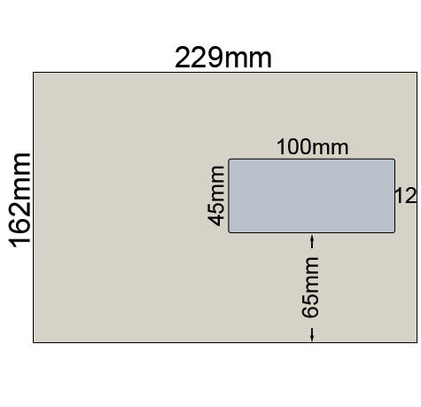 carta Busta con finestra 229x162mm, Sycling, 80gr-mq GRIGIO, 100% carta riciclata, internografata (ELCO sycling), altezza pattella 46mm, chiusura GOMMATA, Finestra sul lato destro 100x45mm: 65mm dal basso, 12mm da destra. Prodotto originale Svizzero. MADE IN SWITZERLAND.