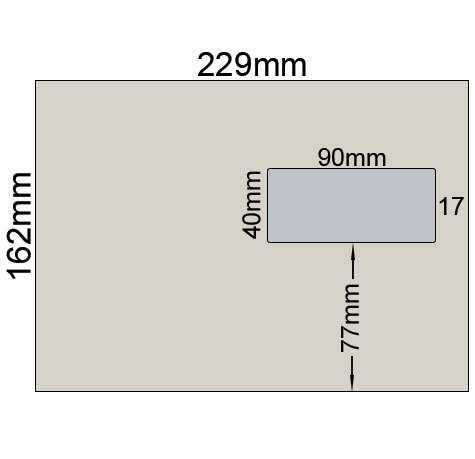 carta Busta con finestra 229x162mm, Sycling, 100gr-mq GRIGIO, 100% carta riciclata, internografata (ELCO sycling), altezza pattella 46mm, chiusura GOMMATA, Finestra sul lato destro 90x40mm: 77mm dal basso, 17mm da destra. Prodotto originale Svizzero. MADE IN SWITZERLAND.