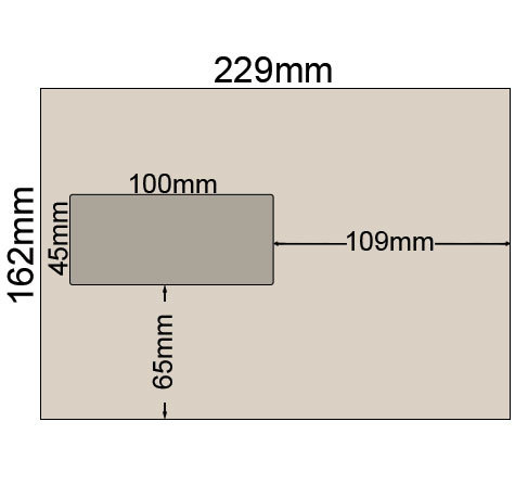 carta Busta con finestra 229x162mm, Sycling, 100gr-mq GRIGIO, 100% carta riciclata, internografata (ELCO sycling), altezza pattella 46mm, chiusura GOMMATA, Finestra sul lato sinistro 100x45mm: 65mm dal basso, 109mm da destra. Prodotto originale Svizzero. MADE IN SWITZERLAND.