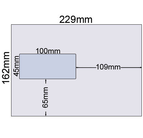 carta Busta con finestra 229x162mm, Profutura, 100gr-mq BIANCO NATURALE, 100% carta riciclata, 100% senza cloro, internografata (ELCO profutura), altezza pattella 36mm, chiusura a strip autoadesivo, Finestra sul lato sinistro 100x45mm: 65mm dal basso, 109mm da destra. Prodotto originale Svizzero. MADE IN SWITZ.