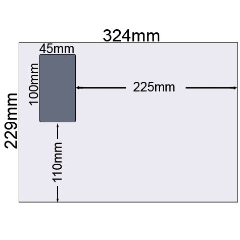 carta Busta con finestra 324x229mm, Security, 120gr-mq BIANCO EXTRA, internografata, altezza pattella 57mm, chiusura a strip autoadesivo, Finestra sul lato sinistro 45x100mm: 110mm dal basso, 225mm da destra. Prodotto originale Svizzero. MADE IN SWITZERLAND.