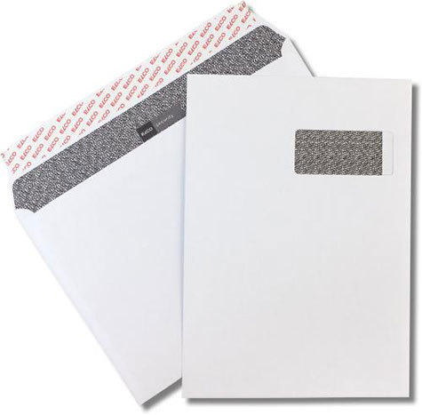 carta Busta con finestra 324x229mm, Security, 120gr-mq BIANCO EXTRA, internografata, altezza pattella 57mm, chiusura a strip autoadesivo, Finestra sul lato sinistro 45x100mm: 110mm dal basso, 225mm da destra. Prodotto originale Svizzero. MADE IN SWITZERLAND.