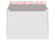 carta Busta 324x229mm, Uniboard, 230gr-mq BIANCO, internografata GRIGIA, altezza pattella 57mm, chiusura a strip autoadesivo, senza finiestra. Prodotto originale Svizzero. MADE IN SWITZERLAND ELO34896