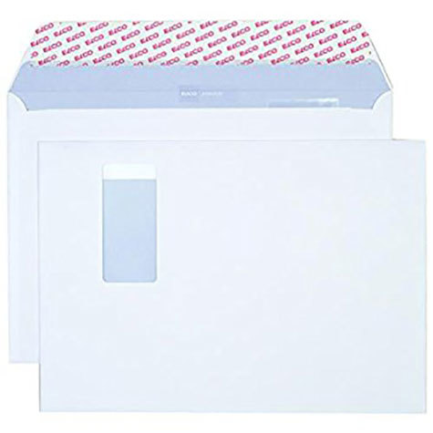 carta Busta con finestra 324x229mm, Classic, 120gr-mq BIANCO EXTRA, internografata, altezza pattella 57mm, chiusura a strip autoadesivo,Finestra sul lato sinistro 45x100mm: 110mm dal basso, 225mm da destra. Prodotto originale Svizzero. MADE IN SWITZERLAND.