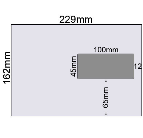 carta Busta con finestra 229x162mm, Classic, 100gr-mq BIANCO, internografata, altezza pattella 36mm, chiusura a strip autoadesivo, Finestra sul lato destro 100x45mm: 65mm dal basso, 12mm da destra. Prodotto originale Svizzero. MADE IN SWITZERLAND.