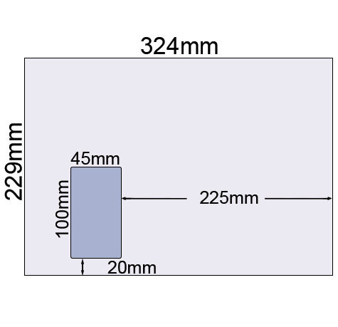 carta Busta con finestra 324x229mm, Classic, 120gr-mq BIANCO EXTRA, internografata, altezza pattella 57mm, chiusura a strip autoadesivo, Finestra sul lato sinistro 45x100mm: 20mm dal basso, 225mm da destra. Prodotto originale Svizzero. MADE IN SWITZERLAND.