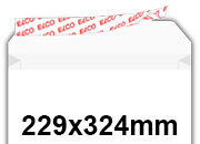 carta Busta 229x324mm, White Kraft, 120gr/mq BIANCO KRAFT, non internografata, altezza pattella 48mm, chiusura a strip autoadesivo sul lato corto, senza finiestra. Dorso cartonato biaco 475gr/mq. Prodotto originale Svizzero. MADE IN SWITZERLAND.