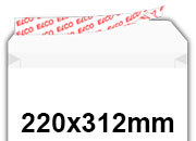 carta Busta 220x312mm, Premium, 120gr/mq EXTRA BIANCO, internografata, altezza pattella 50mm, chiusura a strip autoadesivo sul lato corto, finiestra 90x40mm sul lato destro: dal basso 224mm, da destra 15mm . Prodotto originale Svizzero. MADE IN SWITZERLAND.
