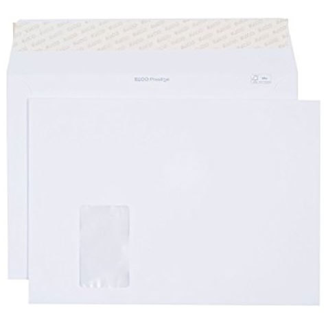 carta Busta con finestra 324x229mm, Prestige, 120gr-mq BIANCO EXTRA, non internografata, altezza pattella 60mm, chiusura a strip autoadesivo, Finestra sul lato sinistro 55x90mm: 20mm dal basso, 212mm da destra. Prodotto originale Svizzero. MADE IN SWITZERLAND.