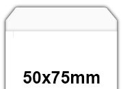 carta Sacchetto 50x75mm, Brown Kraft, 80gr-mq BIANCO SATINATO, non internografato, pattella di chiusura piegata, altezza 12mm, non gommata. Prodotto originale Svizzero. MADE IN SWITZERLAND ELO700020