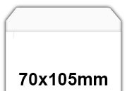 carta Sacchetto 70x105mm, White satin, 80gr-mq BIANCO SATINATO, non internografato, pattella di chiusura piegata, altezza 13mm, non gommata. Prodotto originale Svizzero. MADE IN SWITZERLAND ELO700022