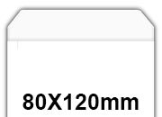 carta Sacchetto 80x120mm, White satin, 80gr-mq BIANCO SATINATO, non internografato, pattella di chiusura piegata, altezza 14mm, non gommata. Prodotto originale Svizzero. MADE IN SWITZERLAND ELO700023