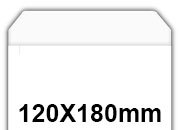 carta Sacchetto 120x180mm, White satin, 80gr/mq BIANCO SATINATO, non internografato, pattella di chiusura piegata, altezza 20mm, non gommata. Prodotto originale Svizzero. MADE IN SWITZERLAND.