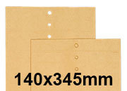 carta Sacchetto 140x345mm, Brown Kraft, 120gr-mq CAMOSCIO KRAFT. Sacchetto per campioni con fondo 50mm, con 3 fori e 2 cordonature. Prodotto originale Svizzero. MADE IN SWITZERLAND ELO700042
