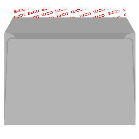 gbc Busta 162x114mm, Sycling, 80gr-mq GRIGIO, 100% carta riciclata, internografata (ELCO sycling), altezza pattella 33mm, chiusura a strip autoadesivo, senza finiestra. Prodotto originale Svizzero. MADE IN SWITZERLAND.