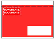 carta Tasca per documenti, 165x120mm, ROSSO Finestra in basso a destra, chiusura autoadesiva e striscia staccabile. Prodotto originale Svizzero. MADE IN SWITZERLAND ELO29003.80