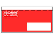 carta Tasca per documenti, 235x120mm, ROSSO Finestra in basso a destra, chiusura autoadesiva e striscia staccabile. Prodotto originale Svizzero. MADE IN SWITZERLAND.