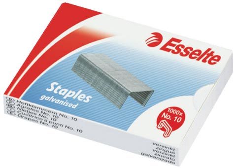 1000, Punti metallici ESSELTE n° 10, larghezza 10mm, altezza gambine 4mm ess1000 - immagine aggiuntiva
