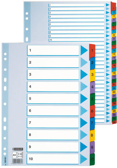 gbc Intercalare alfabetico A-Z, in cartoncino A-Z Multicolor - formato A4., marchio ESSELTE.