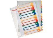 gbc Intercalari numerici 1-12 , in polipropilene PPL 1-15 con indice stampabile a PC - formato A4 MAXI., marchio ESSELTE.