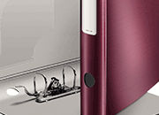 gbc Registratore 180� - f.to commerciale dorso 5 cm ROSSO granato, certificazione GS, marchio LEITZ, novit�.