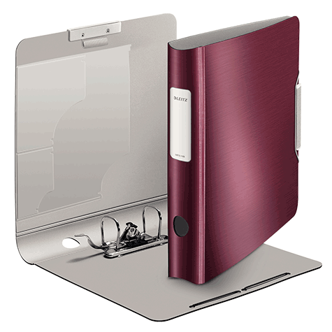 gbc Registratore 180� - f.to commerciale dorso 5 cm ROSSO granato, certificazione GS, marchio LEITZ, novit�.