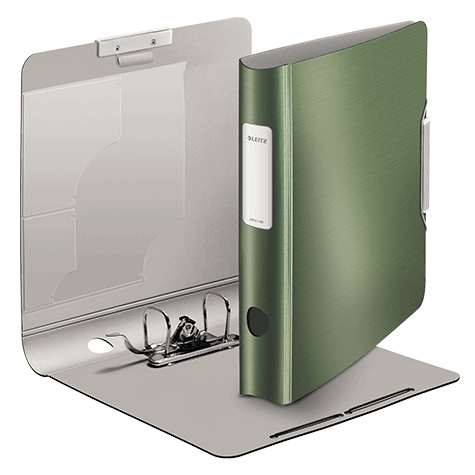 gbc Registratore 180� - f.to commerciale dorso 5 cm VERDE celadon, certificazione GS, marchio LEITZ, novit�.