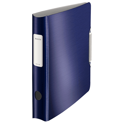 gbc Registratore 180� - f.to commerciale dorso 5 cm BLU titanio, certificazione GS, marchio LEITZ, novit�.