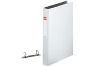 gbc  BIANCO, 25mm, 2 anelli rotondi, formato utilie A4 (21x29,7cm), con portaetichetta sul dorso . Ex codice Esselte 144490, certificazione FSC Mix, marchio ESSELTE ess14449