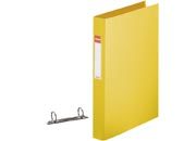 gbc  GIALLO, 25mm, 2 anelli rotondi, formato utilie A4 (21x29,7cm), con portaetichetta sul dorso . Ex codice Esselte 144500, certificazione FSC Mix, marchio ESSELTE ess14450