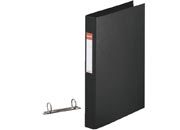 gbc  NERO, 25mm, 2 anelli rotondi, formato utilie A4 (21x29,7cm), con portaetichetta sul dorso . Ex codice Esselte 144540, certificazione FSC Mix, marchio ESSELTE ess14454