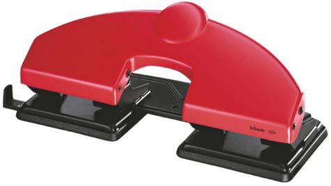 gbc Q25 perforatore ESSELTE 4 fori - 25 fogli, ROSSO..